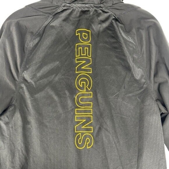 Pittsburgh Penguins Men's S 1/2 Zip Hoodie Hooded Sweatshirt NHL Hockey Black - Picture 4 of 7